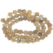 Flower beads 6 mm gemstone - Jasper landscape x 38cm