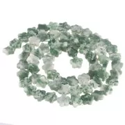 Flower beads 6mm gemstone - Green Quartzite x 38cm