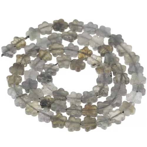 Flower beads 6mm gemstone - Labradorite x 38cm