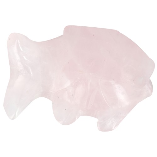 20x31mm gemstone fish pendant - Rose Quartz x1