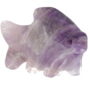 20x31mm gemstone fish pendant - Amethyst x1