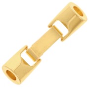 Metal hook clasp for 5 mm cord - Fine gold plated x1