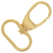 Carabiner key ring 39 mm - Fine gold plated x1