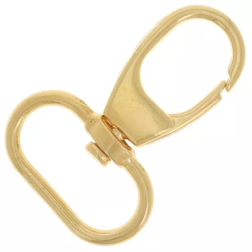 Carabiner key ring 39 mm - Fine gold plated x1