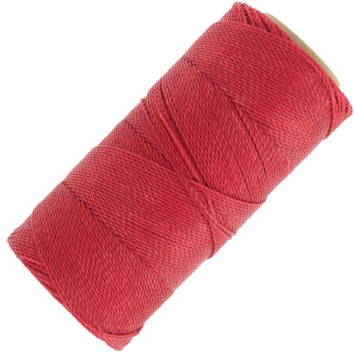 Linhasita waxed thread spool - Parfum Pitanga - 1 mm Cadmium Red (677) x168m