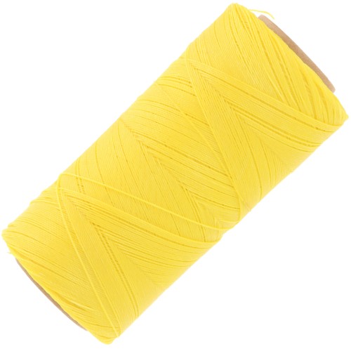 Linhasita waxed thread spool for micro macramé 0.35 mm - Yellow (37) x448m