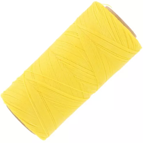 Linhasita waxed thread spool for micro macramé 0.35 mm - Yellow (37) x448m
