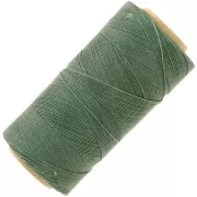 Linhasita waxed thread spool for micro macramé 0.35 mm - Khaki Green (64) x448m