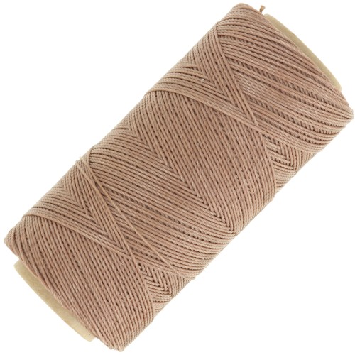 Linhasita waxed thread spool for micro macramé 0.75 mm - Cappuccino (65) x228m