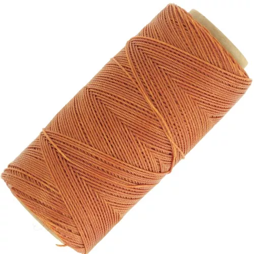 Linhasita waxed thread spool for micro macramé 0.75 mm - Amber (388) x228m
