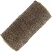 Linhasita waxed thread spool for micro macramé 0.75 mm - Sepia Brown (389) x228m