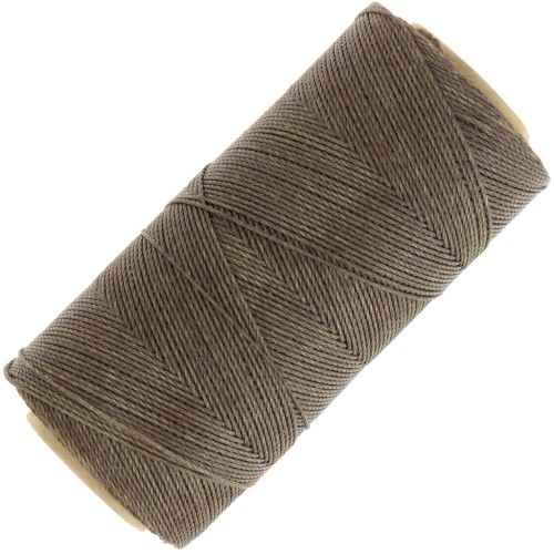 Linhasita waxed thread spool for micro macramé 0.75 mm - Sepia Brown (389) x228m