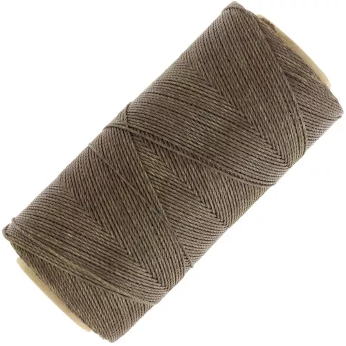 Linhasita waxed thread spool for micro macramé 0.75 mm - Sepia Brown (389) x228m