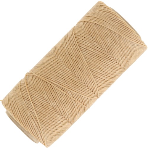 Linhasita waxed thread spool for micro macramé 0.75 mm - Golden Beige (602) x228m