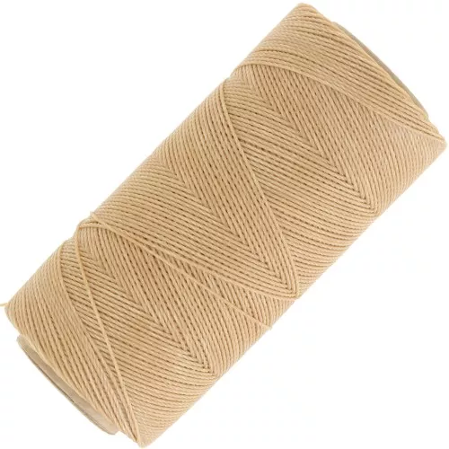 Linhasita waxed thread spool for micro macramé 0.75 mm - Golden Beige (602) x228m