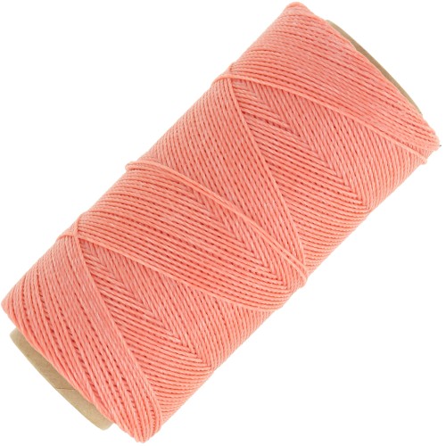 Linhasita waxed thread spool for micro macramé 0.75 mm - Coral (640) x228m