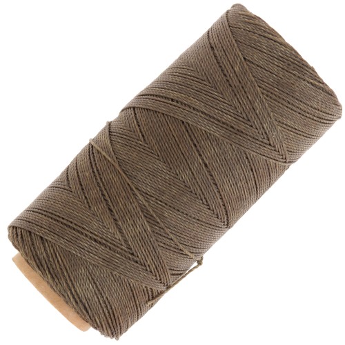Linhasita waxed thread spool for micro macramé 0.75 mm - Dark khaki (844) x228m