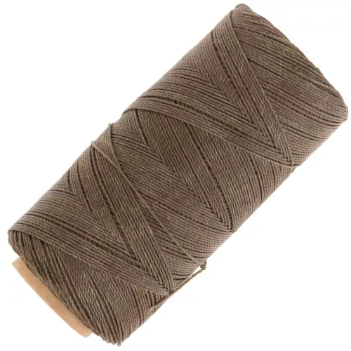 Linhasita waxed thread spool for micro macramé 0.75 mm - Dark khaki (844) x228m