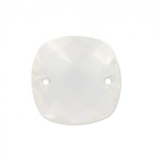 Faceted Spacer 2 square holes 10 mm Rock Crystal x1|raw }}