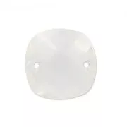 Faceted Spacer 2 square holes 10 mm Rock Crystal x1