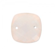 Faceted Spacer 2 square holes 10 mm Quartz Rose x1|raw }}