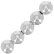8 mm round beads with 2 mm hole - 925 Sterling Silver x5