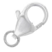 12mm 925 Sterling Silver Lobster Clasp with open ring x1