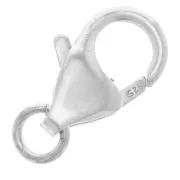 12mm 925 Sterling Silver Lobster Clasp with open ring x1