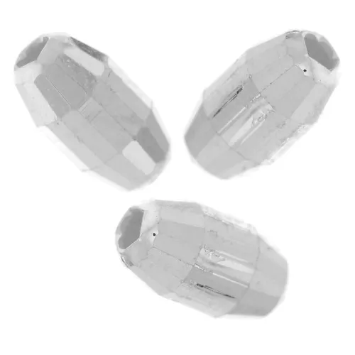 7x4mm 925 Sterling Silver Oval faceted beads - faceted ball x15