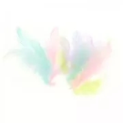 Assortment of rooster feathers 7cm Pastel x20