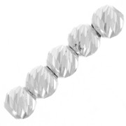 Round diamond-studded beads 3 mm - 925 Sterling Silver x25|raw }}
