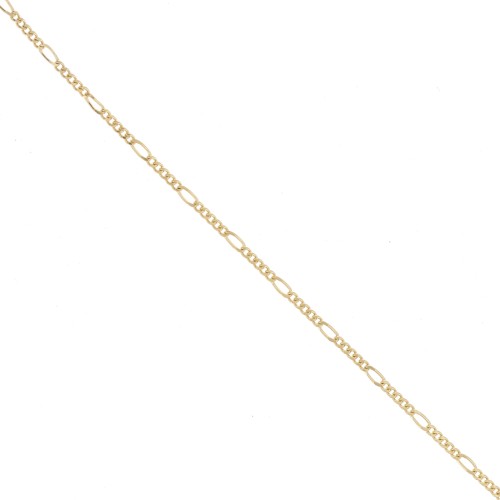 Alternating Figaro chain 2.2 mm - Gold-plated 3 microns x20cm