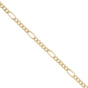 Alternating Figaro chain 2.2 mm - Gold-plated 3 microns x20cm