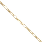 Alternating Figaro chain 2.2 mm - Gold-plated 3 microns x20cm