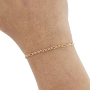 Alternating Figaro chain 2.2 mm - Gold-plated 3 microns x20cm