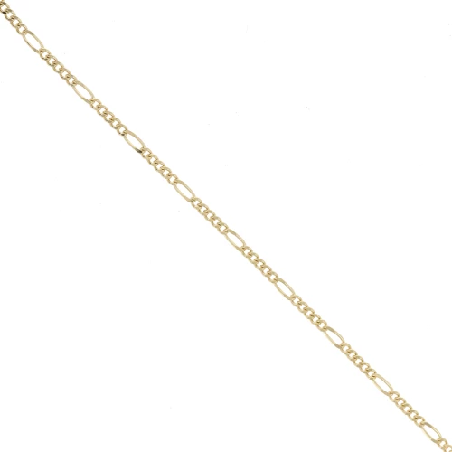 Alternating Figaro chain 2.5 mm - Gold-plated 3 microns x20cm