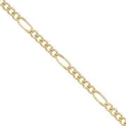 Alternating Figaro chain 2.5 mm - Gold-plated 3 microns x20cm