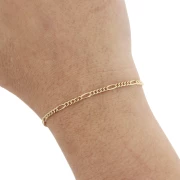 Alternating Figaro chain 2.5 mm - Gold-plated 3 microns x20cm