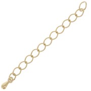 Rombo 60 mm mesh extension chain with small drop - 3-micron gold-plated x1|raw }}