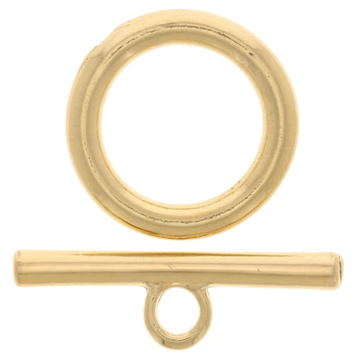 T-shaped clasp for 20 mm bracelet or necklace - 3-micron gold-plated x1