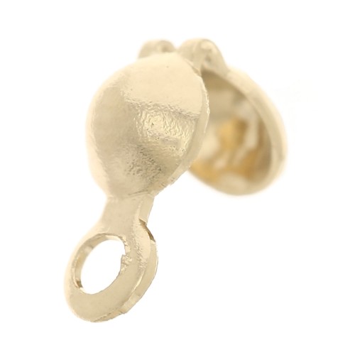 4 mm bow ties with closed ring - 3-micron gold-plated x4