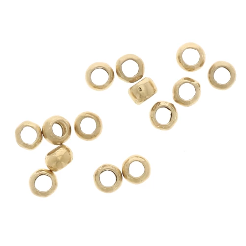 Crimp beads 1.5 mm - Gold-plated 3 microns x4