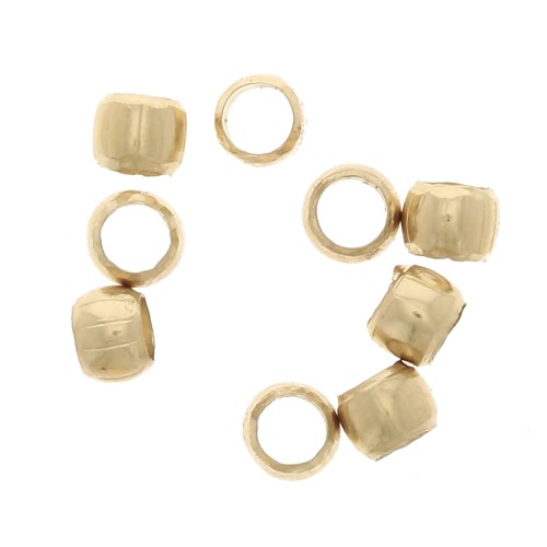 Crimp beads 2 mm - Gold-plated 3 microns x4