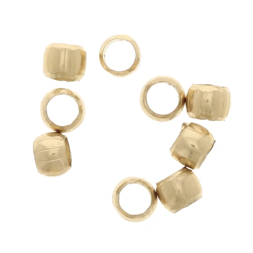 Crimp beads 2 mm - Gold-plated 3 microns x4