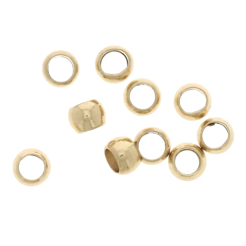 Crimp beads 2.5 mm - Gold-plated 3 microns x4