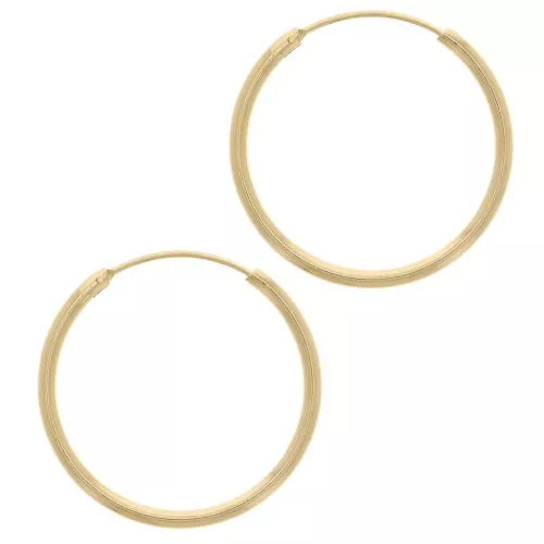 Créoles 30 mm - Wire 2 mm - Gold-plated 3 microns x2