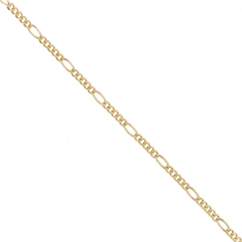 Alternating Figaro chain 3.3 mm - Gold-plated 3 microns x20cm