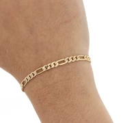 Alternating Figaro chain 4.3 mm - Gold-plated 3 microns x20cm