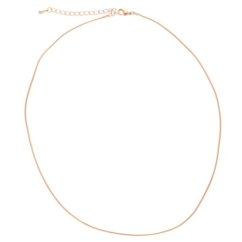 Serpentine chain 1.1 mm - Fine gold plated x42cm