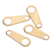 Oval fasteners 10x4 mm - Fine gold plated x10